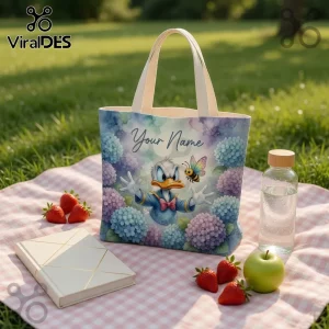 Donald Duck Personalized Watercolor Tote Bag
