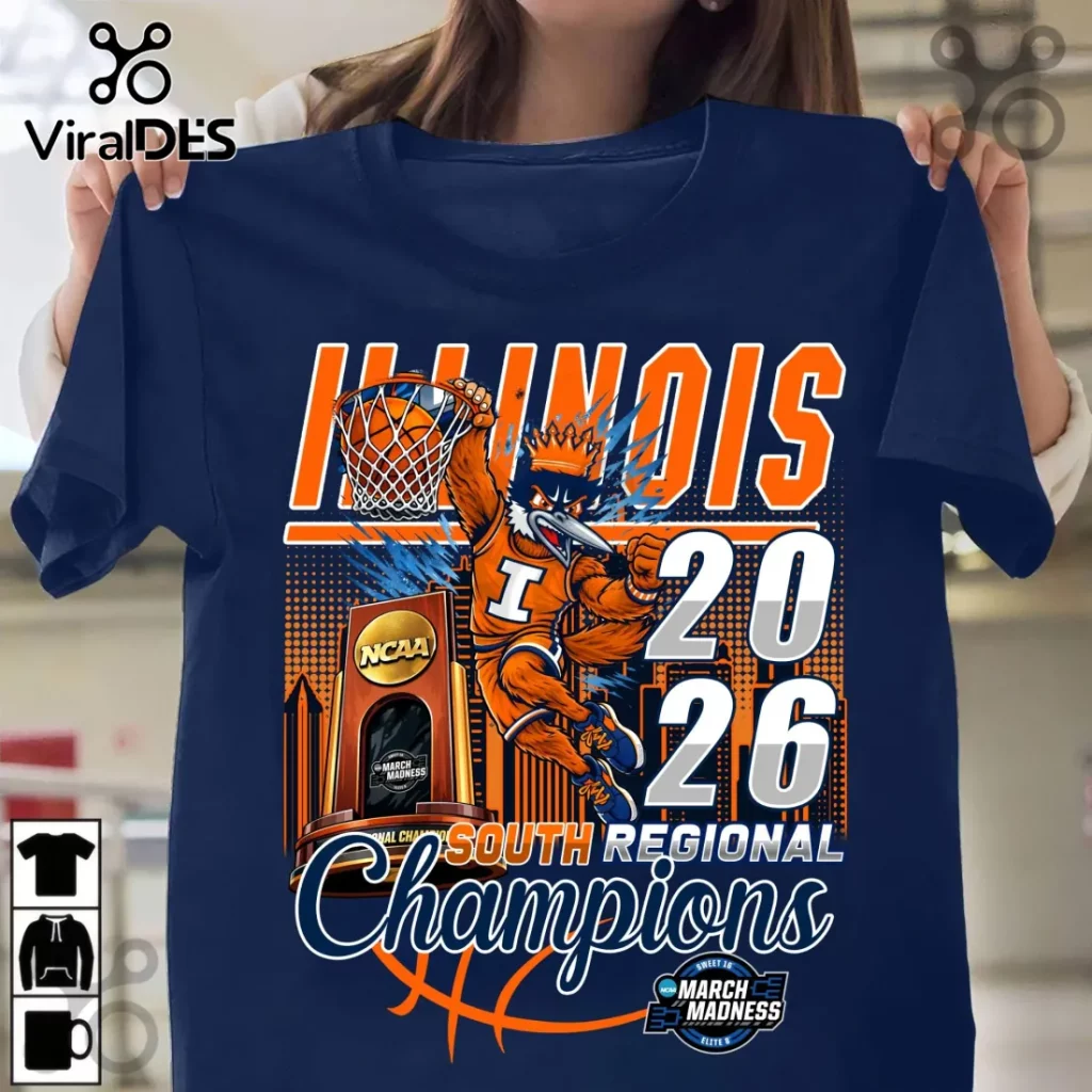 NCAA March Madness Illinois 2026 South Regional Champs Shirt