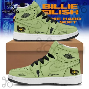 Billie Eilish Hit Me Hard & Soft Custom Light Green Air Jordan 1 Sneakers