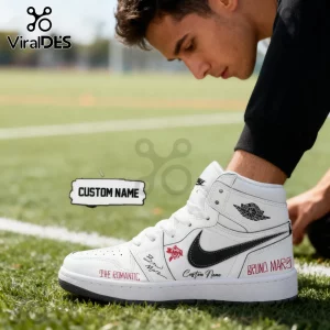 Bruno Mars The Romantic Limited Edition White High-Top Shoes