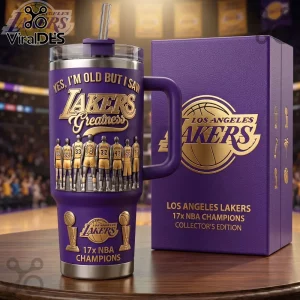Lakers Saw Greatness 17x NBA Champions 40oz Stanley Tumbler