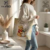 Disney Stitch Tropical Floral Personalized Tote Bag