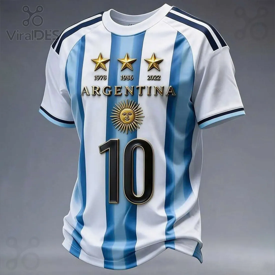 Premium Argentina 3-Star World Cup Football Shirt Premium Argentina 3-Star World Cup Football Shirt