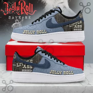 Jelly Roll The Little Ass Shed Custom Denim AF1 Style Personalized Sneakers