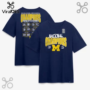 Michigan Wolverines 2026 NCAA Men’s Basketball National Champions T-Shirt