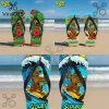 Grateful Dead Psychedelic Surfing Skeleton Beach Flip Flops