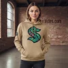 Seattle Kraken Green Night Floral Logo Hoodie