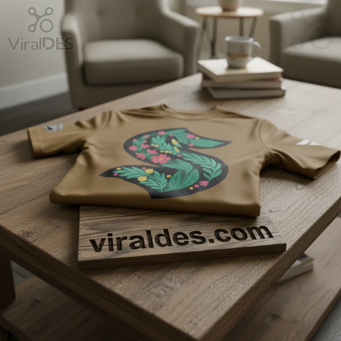 Seattle Kraken Green Night Floral Common Thread T-Shirt