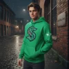 Seattle Kraken Green Night Floral Logo Hoodie