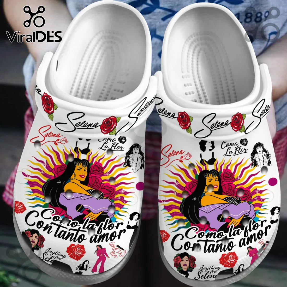 Selena Quintanilla Como La Flor Tribute Fan Merch Classic Clogs Selena Quintanilla Como La Flor Tribute Fan Merch Classic Clogs