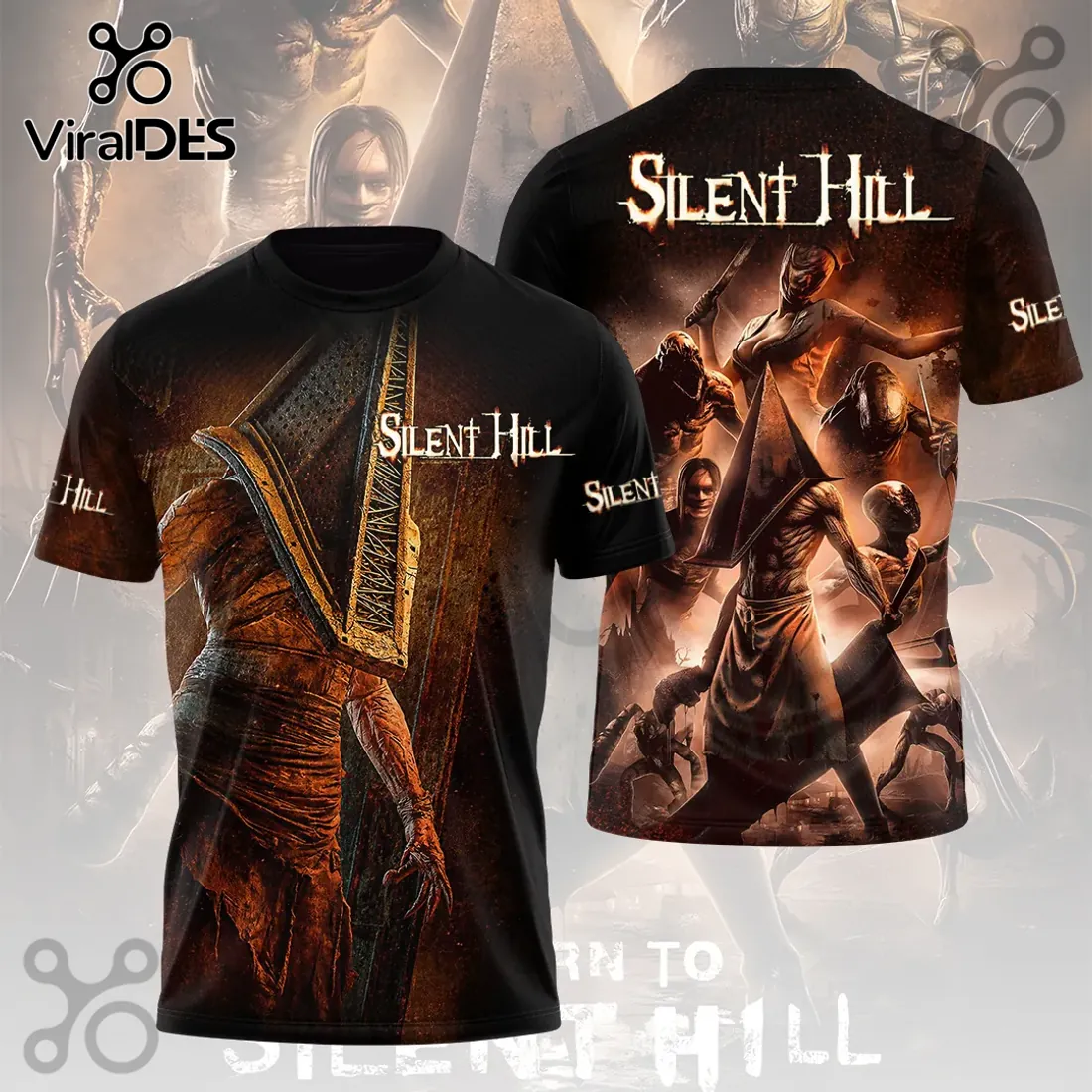 Silent Hill Pyramid Head Horror Game T-Shirt Silent Hill Pyramid Head Horror Game T-Shirt