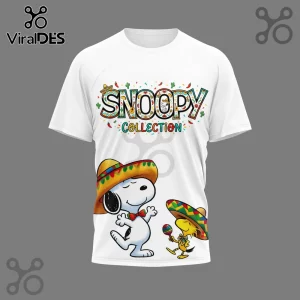 White t-shirt with Snoopy and Woodstock in sombreros! Text says 