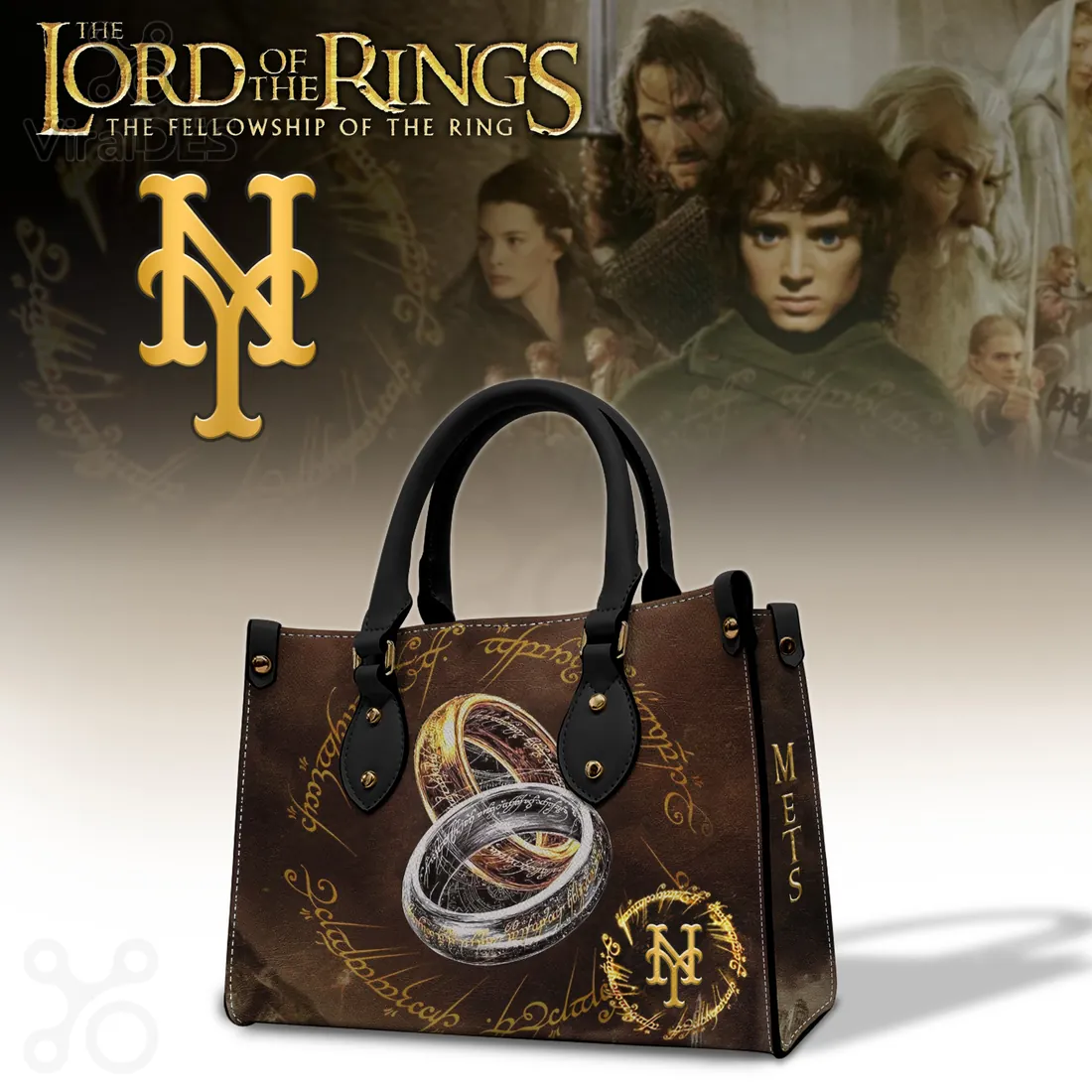 The Lord of the Rings NYM Mets One Ring Elvish Script Handbag The Lord of the Rings NYM Mets One Ring Elvish Script Handbag