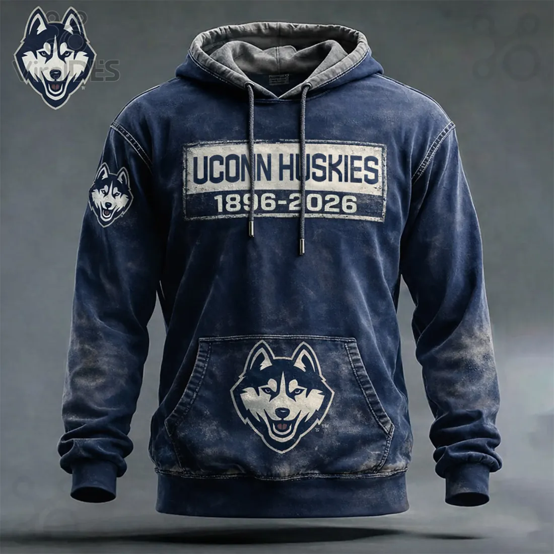 UConn Huskies 1896-2026 Legacy Vintage Washed Distressed Pullover Hoodie UConn Huskies 1896-2026 Legacy Vintage Washed Distressed Pullover Hoodie