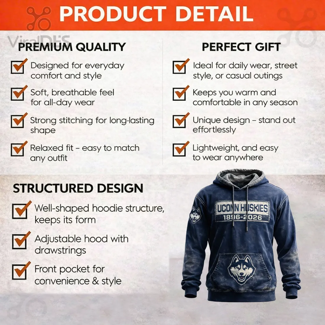 UConn Huskies 1896-2026 Legacy Vintage Washed Distressed Pullover Hoodie UConn Huskies 1896-2026 Legacy Vintage Washed Distressed Pullover Hoodie