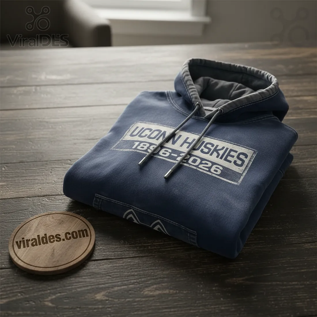 UConn Huskies 1896-2026 Legacy Vintage Washed Distressed Pullover Hoodie