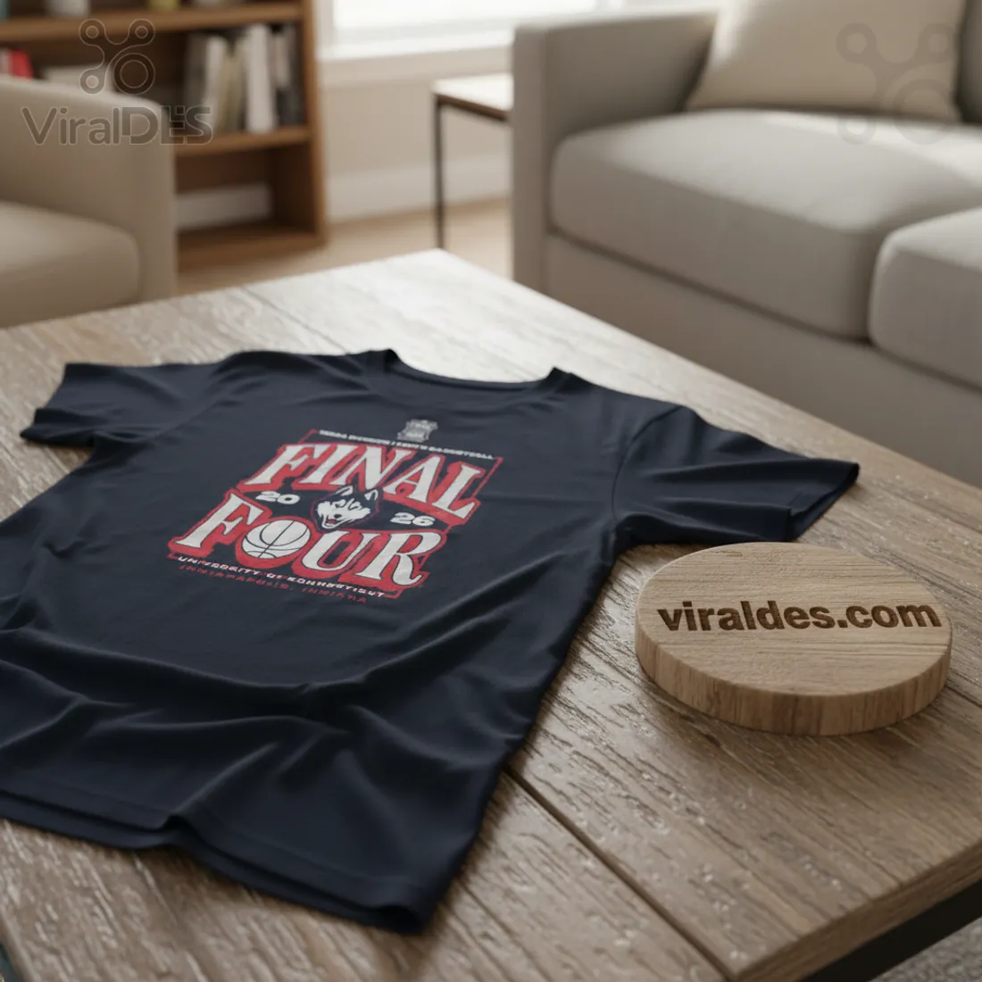 UConn Huskies Final Four 2026 Men's Basketball Commemorative T-Shirt