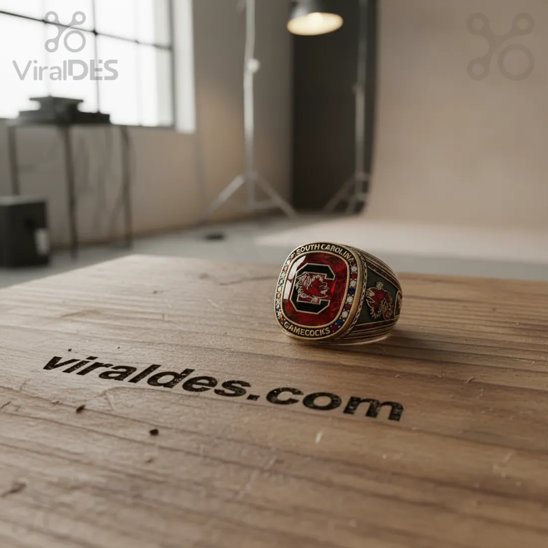 USC Gamecocks University of South Carolina Luxury Engraved College Sports Fan Ring