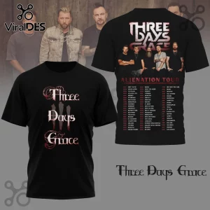 Three Days Grace Alienation Tour Official Band Merch Concert Dates T-Shirt