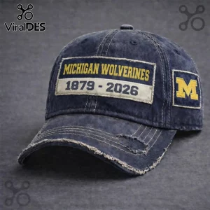 Michigan Wolverines 1879-2026 Vintage Distressed Baseball Cap