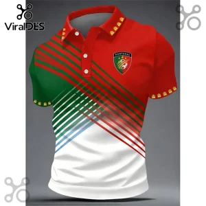 Portugal National Team 3D Print Striped Soccer Fan Men’s Polo Shirt