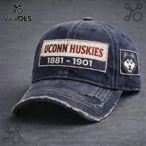 UConn Huskies Vintage 1881 Distressed Washed Denim Baseball Cap