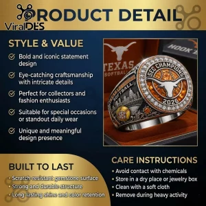 Silver-tone championship ring with orange center, white Texas Longhorn logo, SEC CHAMPIONS 2026 TEXAS LONGHORNS SOFTBALL text, and white crystals!