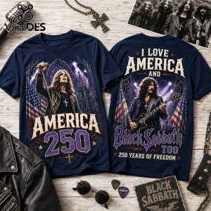 I Love America And Black Sabbath Too 250 Years Of Freedom T-Shirt