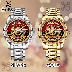 Arsenal Golden Gunners Premium Gold Plated Quartz Watch
