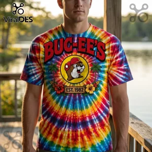 Buc-ees Beaver Logo EST 1982 Tie Dye Shirt