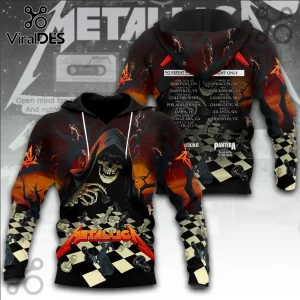 Metallica Tour 2026 Grim Reaper Chessboard Hoodie