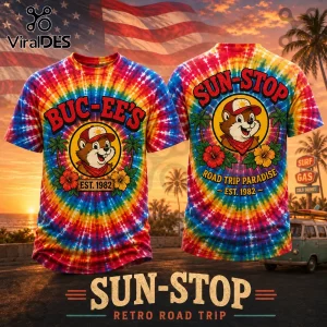 Buc-ee’s Sun-Stop Est 1982 Retro Road Trip Paradise Shirt