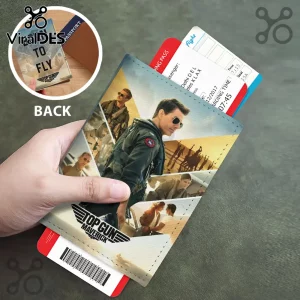 Top Gun Maverick Movie Fandom Leather Passport Cover