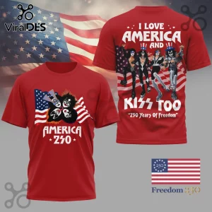 KISS America Patriotic 250 Years of Freedom T-Shirt