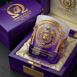 Omega Psi Phi 115th Anniversary 1911-2026 Whiskey Glass