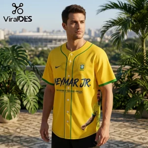 Neymar Jr Brazil National Team World Cup 2026 Yellow Baseball Jersey