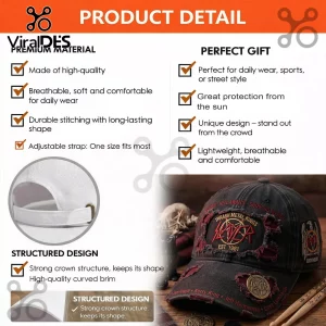 Distressed black Slayer baseball cap with red embroidered logo and band member names on a curved brim!