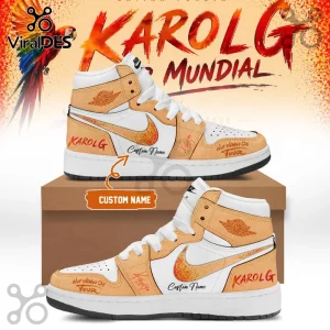 Karol G Mundial Personalized Air Jordan High-Top Sneakers