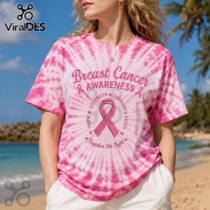 Pink Ribbon Breast Cancer Awareness Strength Hope Faith Shirt