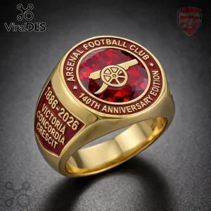 Arsenal Football Club 140th Anniversary 1886-2026 Commemorative Ring