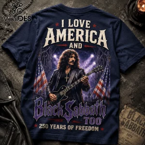 I Love America And Black Sabbath Too 250 Years Of Freedom T-Shirt