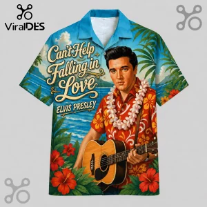 Elvis Presley Can’t Help Falling in Love Tropical Aloha Hawaiian Shirt