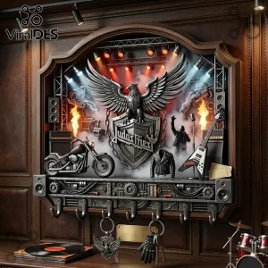 Judas Priest 3D Heavy Metal Concert Stage Biker Theme Wall Key Rack