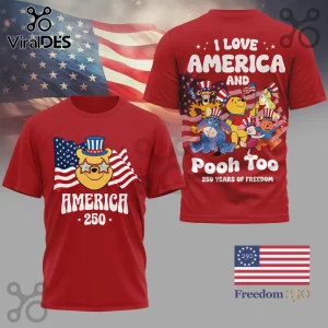 Patriotic Pooh & Friends America 250 Years of Freedom T-Shirt