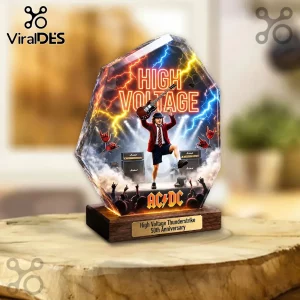 AC/DC High Voltage 50th Anniversary Collectible Acrylic Plaque