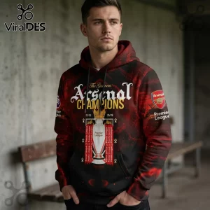 Arsenal FC Premier League Champions 2025-2026 Hoodie