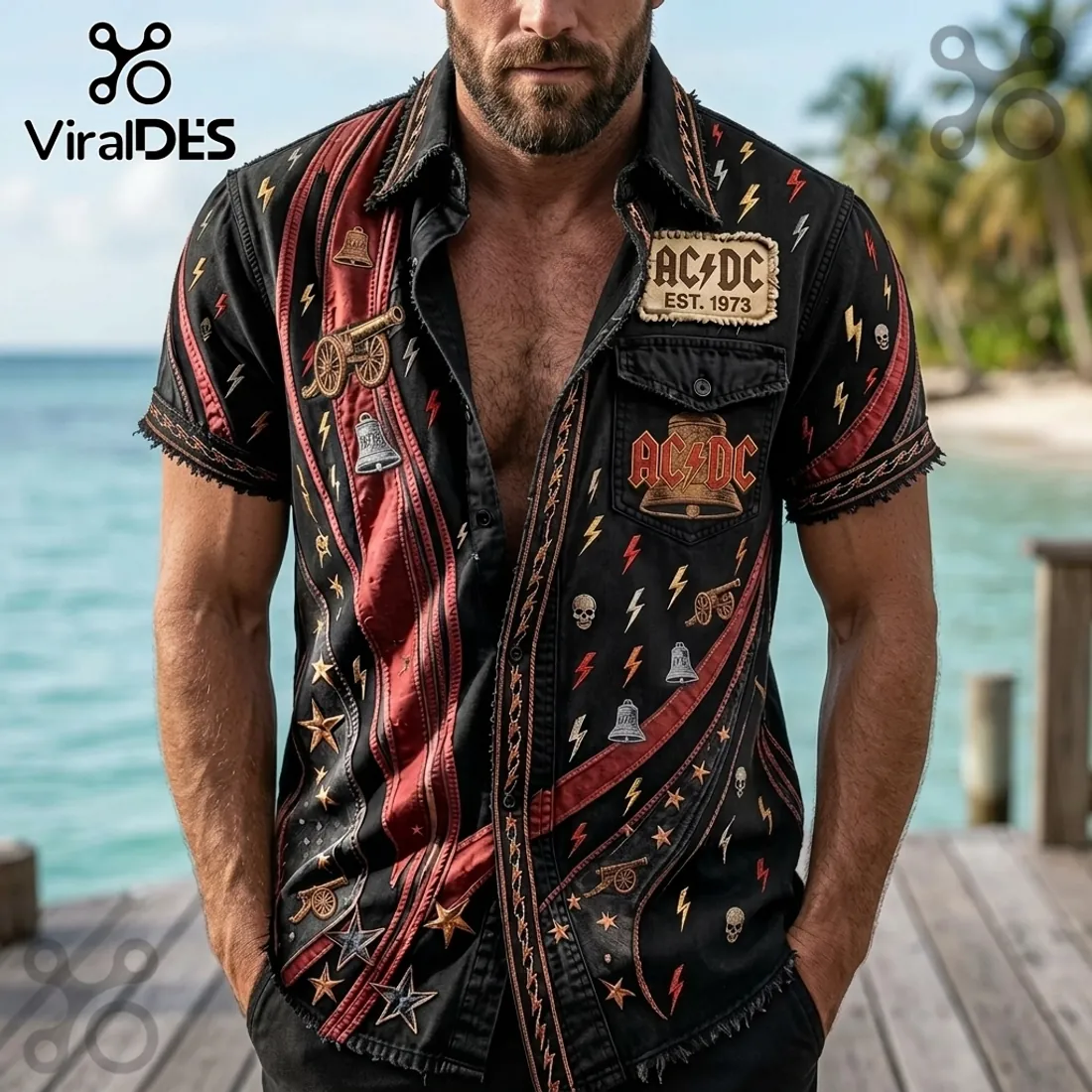 AC/DC Vintage Rock Band Hells Bells 2026 Hawaiian Shirt AC/DC Vintage Rock Band Hells Bells 2026 Hawaiian Shirt