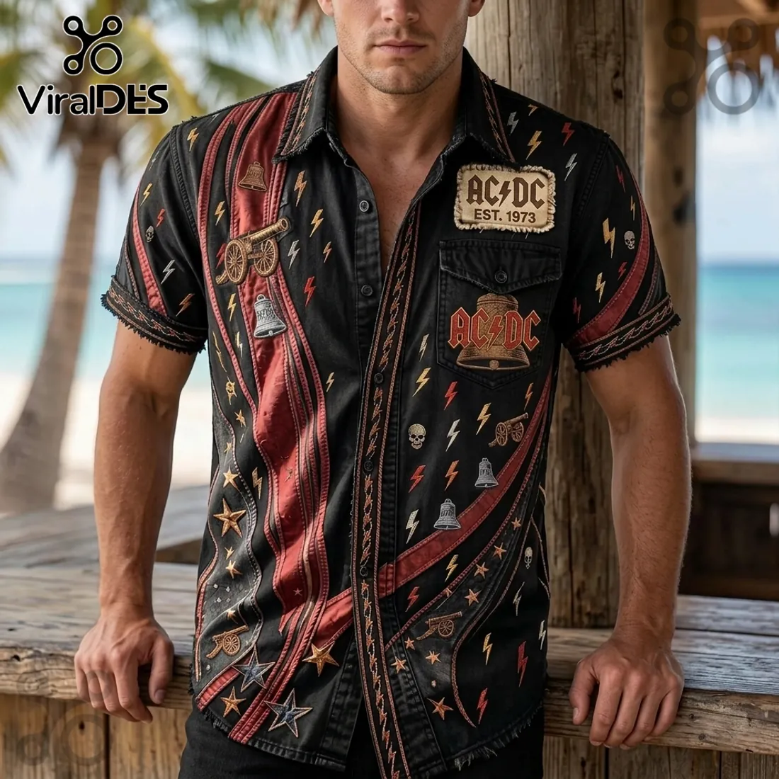 AC/DC Vintage Rock Band Hells Bells 2026 Hawaiian Shirt AC/DC Vintage Rock Band Hells Bells 2026 Hawaiian Shirt