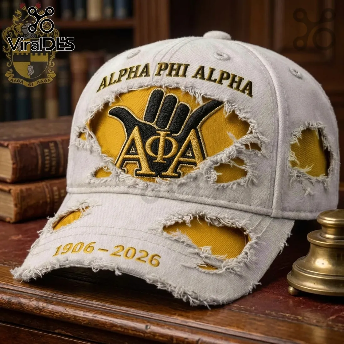 Alpha Phi Alpha 1906-2026 Anniversary Distressed Baseball Cap Alpha Phi Alpha 1906-2026 Anniversary Distressed Baseball Cap