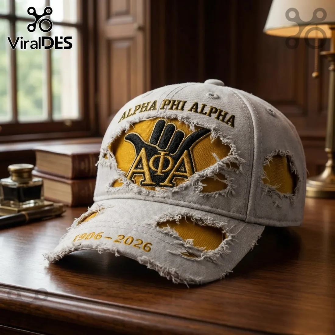Alpha Phi Alpha 1906-2026 Anniversary Distressed Baseball Cap Alpha Phi Alpha 1906-2026 Anniversary Distressed Baseball Cap